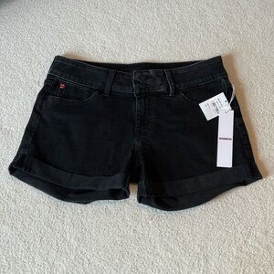 New Women’s Hudson Ruby Drama Club Jean Shorts Size 29 Black roll cuff